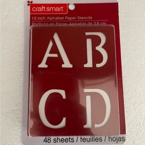 Craft Smart 1.5”  Old School Alphabet  Stencils Excellent Condition Never Opened